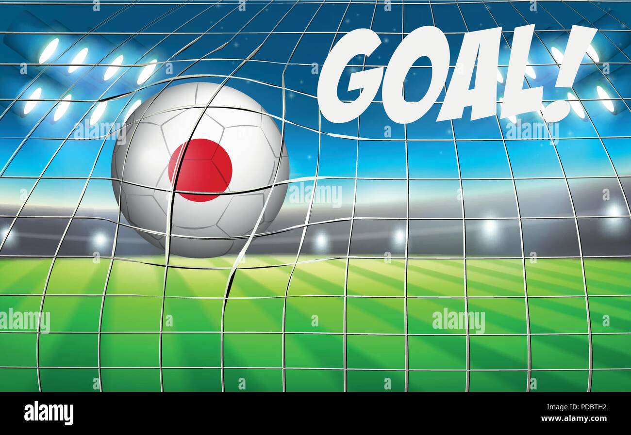 Japan soccer ball flag illustration Stock Vector Image & Art Alamy