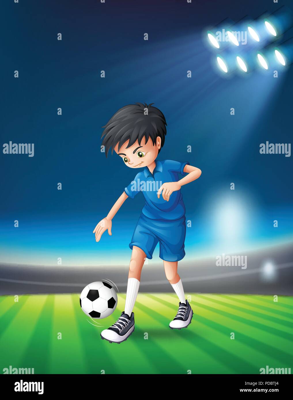 A soccer player at stadium illustration Stock Vector Image & Art - Alamy