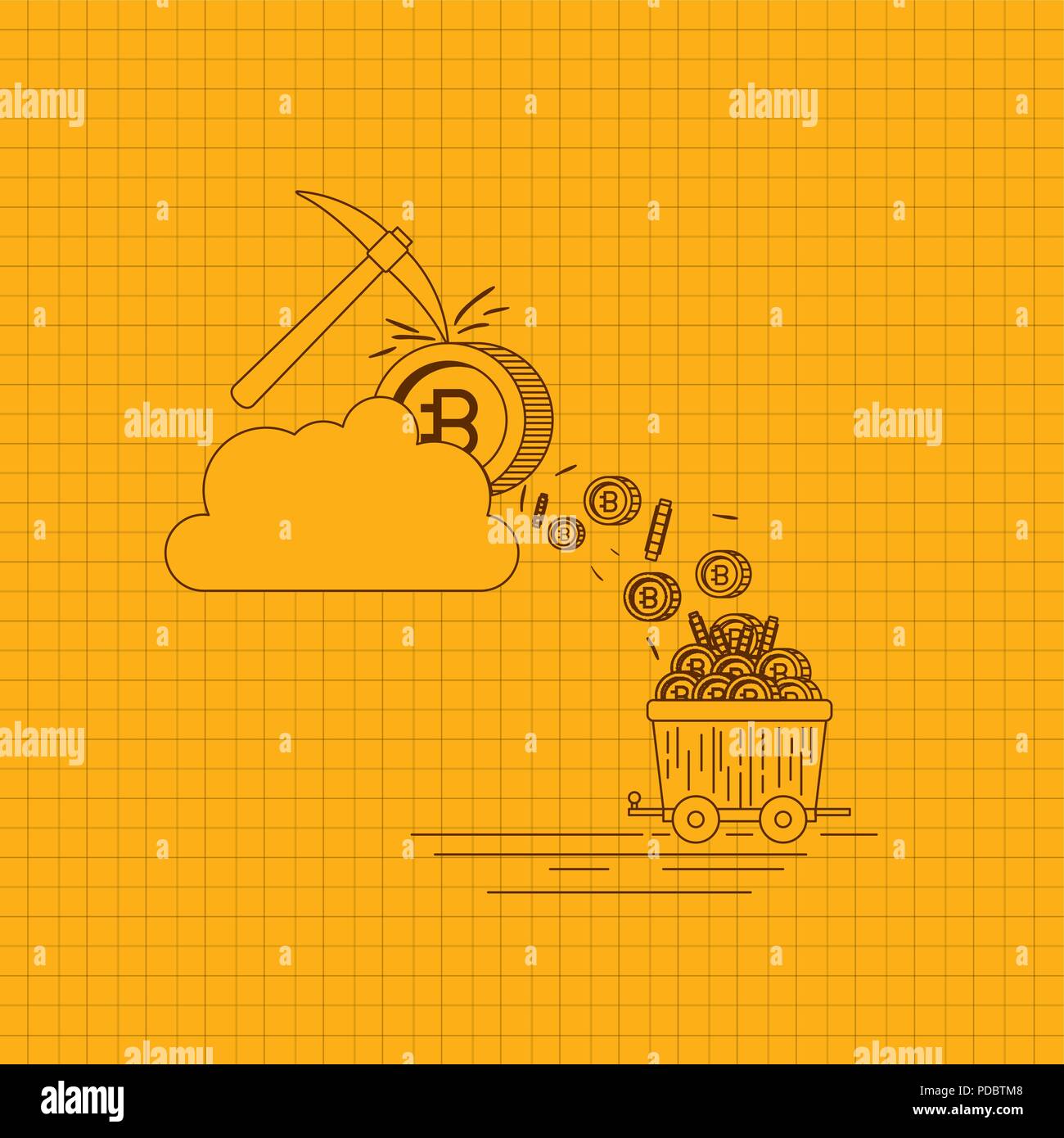 bitcoin mining set icons Stock Vector Image & Art - Alamy