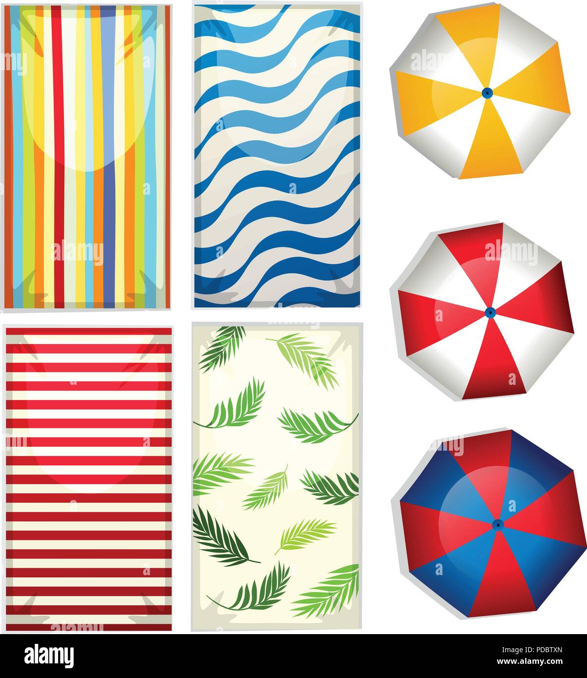 Beach umbrellas with Stock Vector Images - Alamy