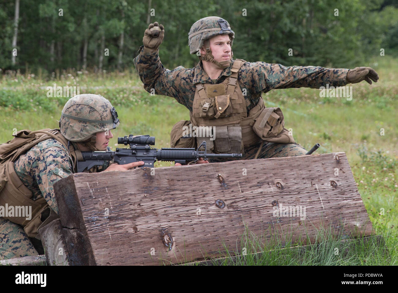 Marines with 3rd Battalion, 23rd Marine Regiment, competing in the 4th