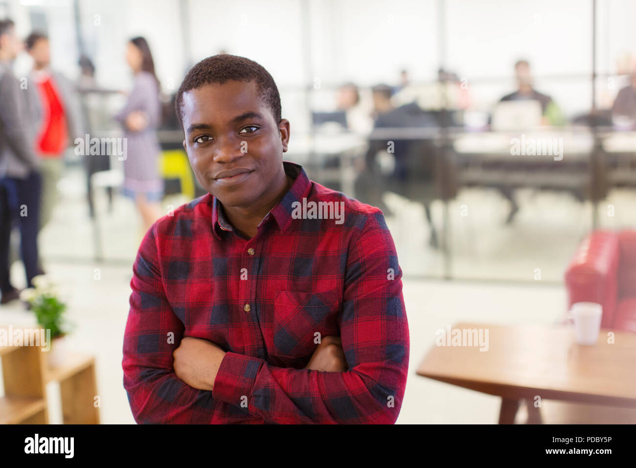 Portrait confident businessman Stock Photo
