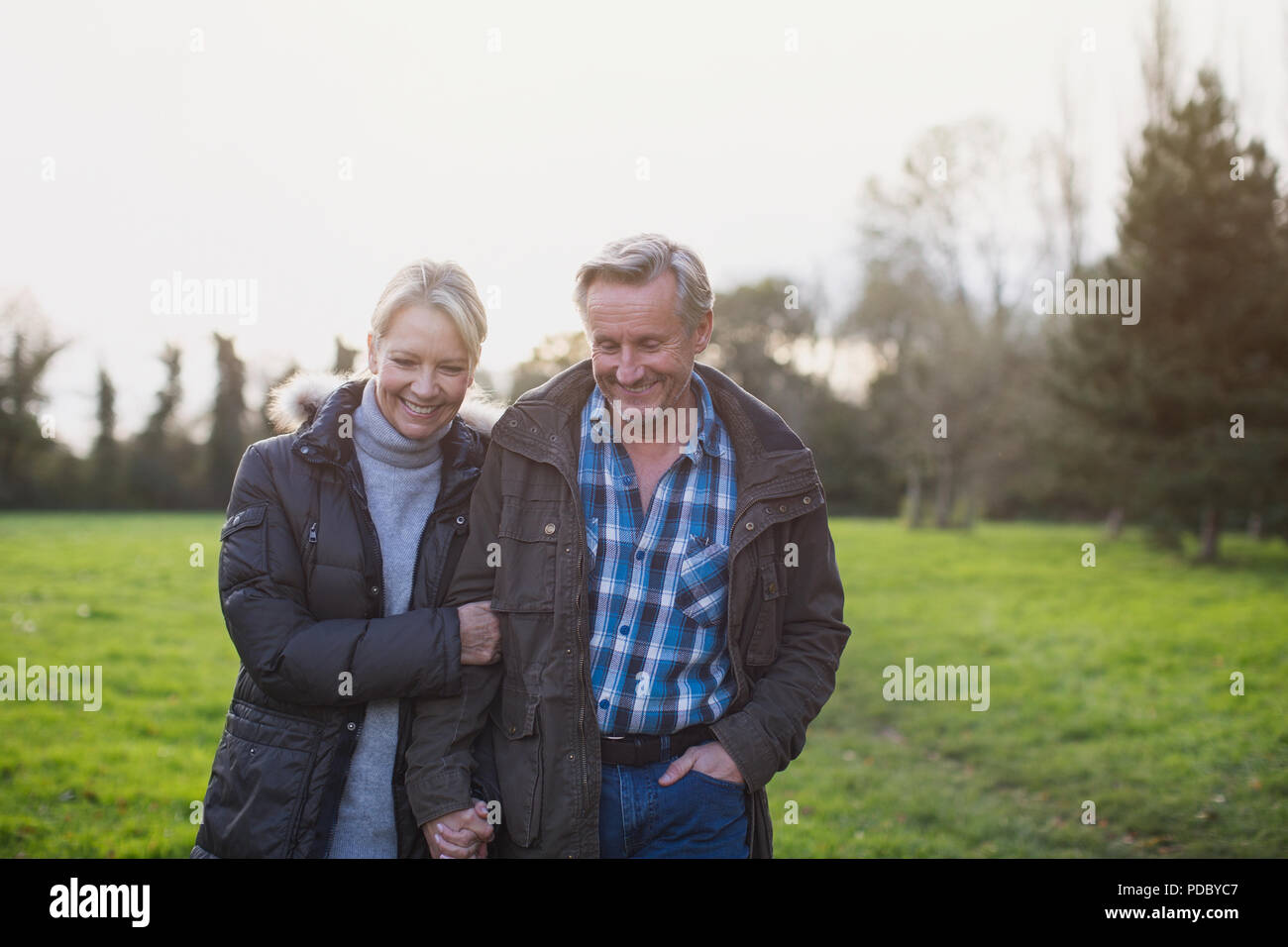Woman field walking mature hi-res stock photography and images - Alamy
