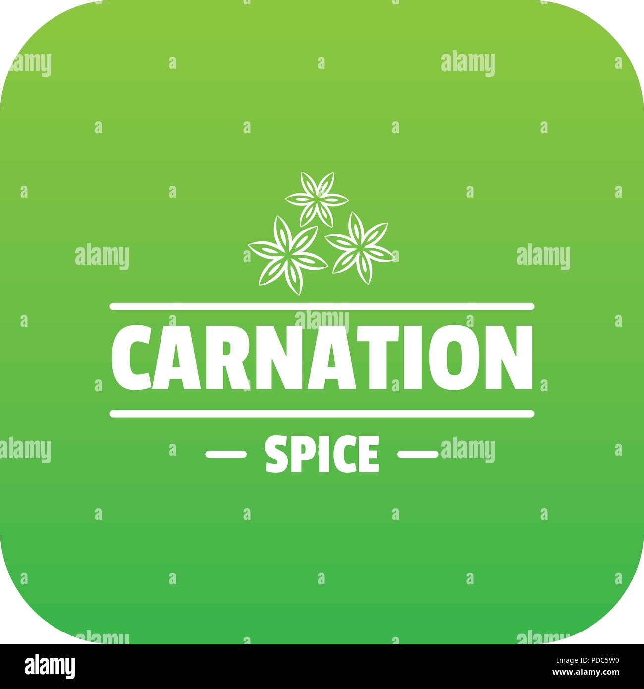 Carnation spice icon green vector Stock Vector Image & Art Alamy