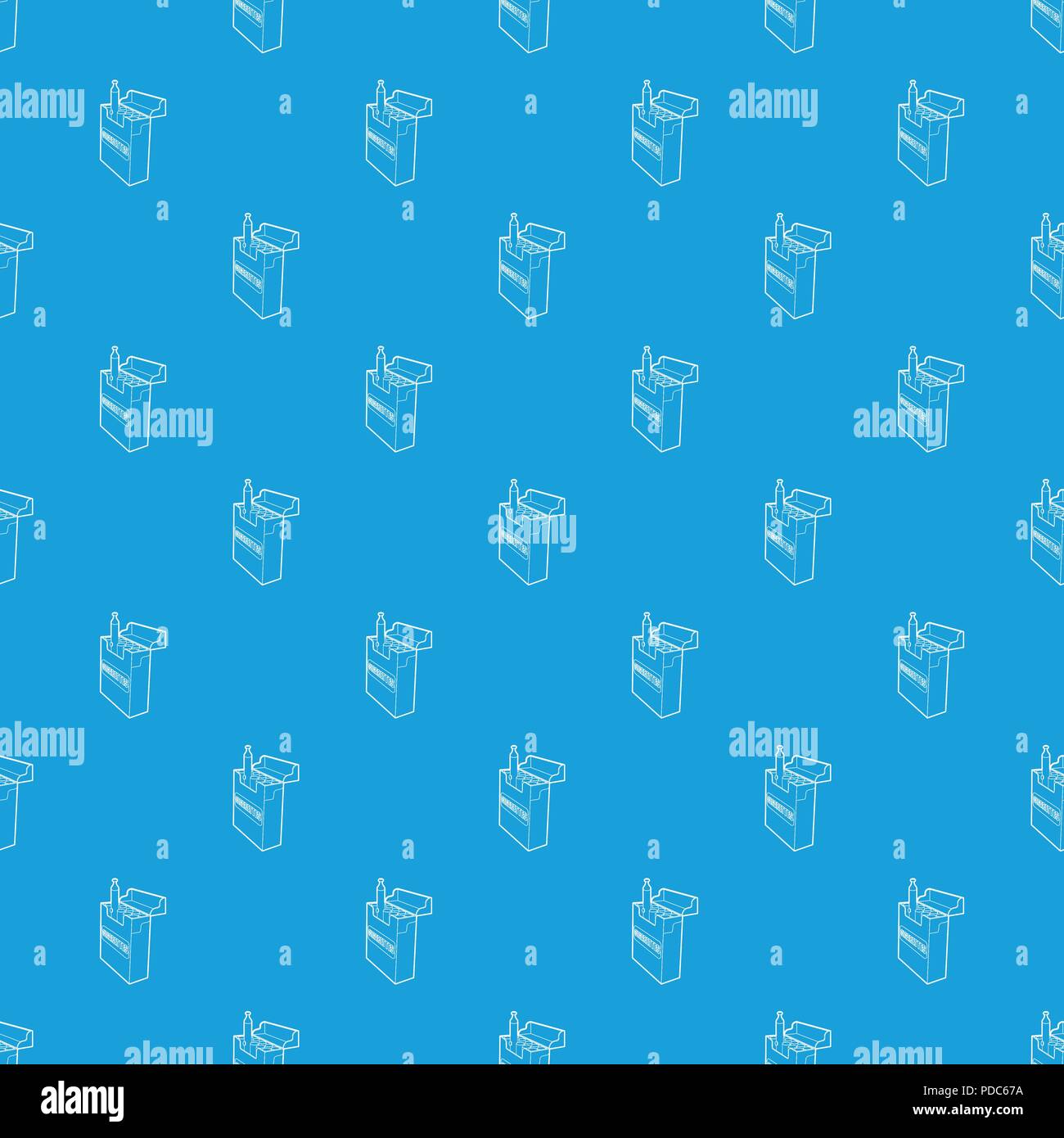 Electronic cigarette pattern vector seamless blue Stock Vector