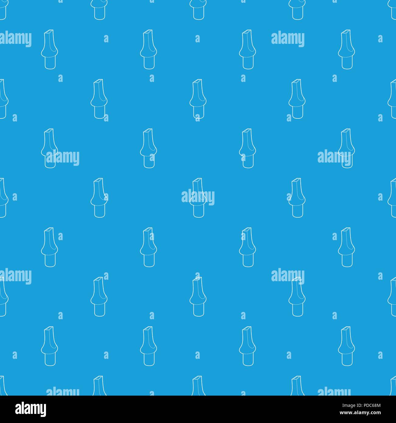 Mouthpiece pattern vector seamless blue Stock Vector