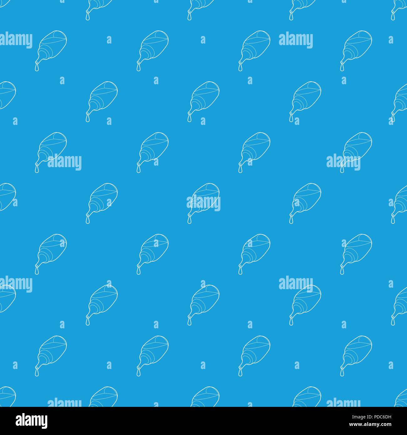 Vaping juice bottle pattern vector seamless blue Stock Vector