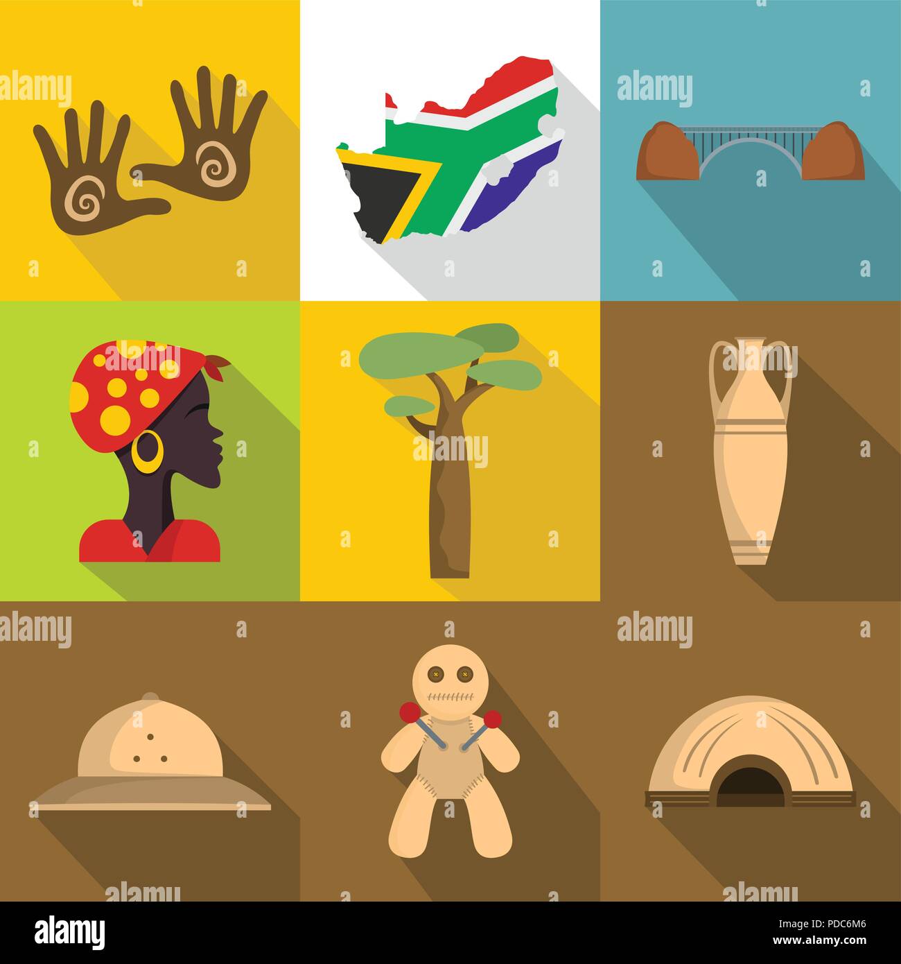 Voodoo icons set, flat style Stock Vector Image & Art - Alamy