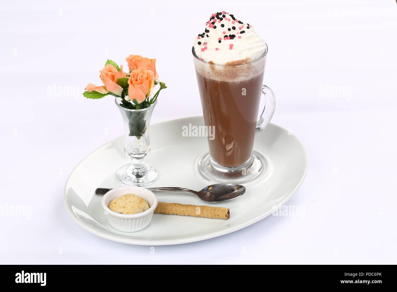 Viennese hot chocolate drink Stock Photo Alamy