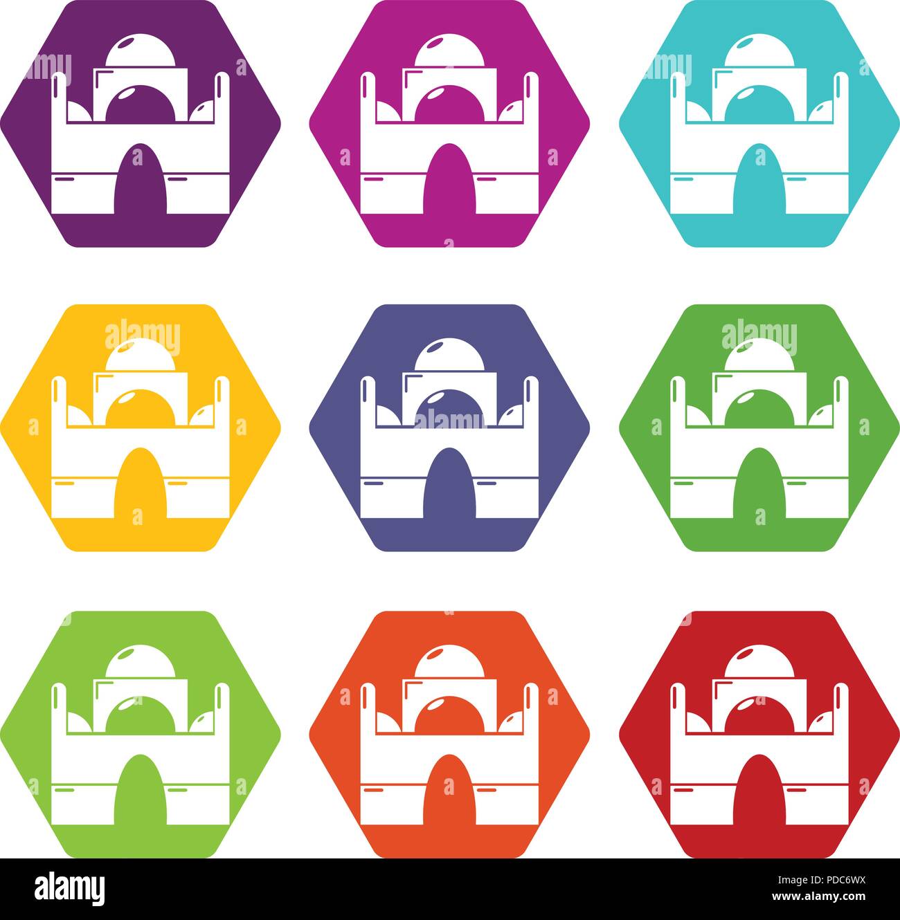 Mosque icons set 9 vector Stock Vector Image & Art - Alamy
