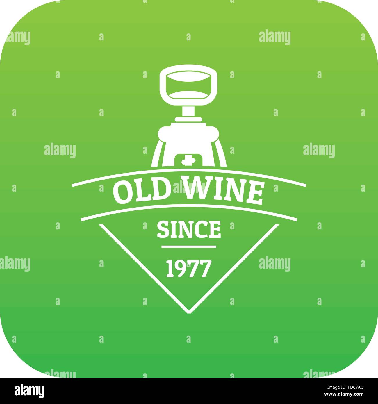 Restaurant wine icon green vector Stock Vector Image & Art - Alamy