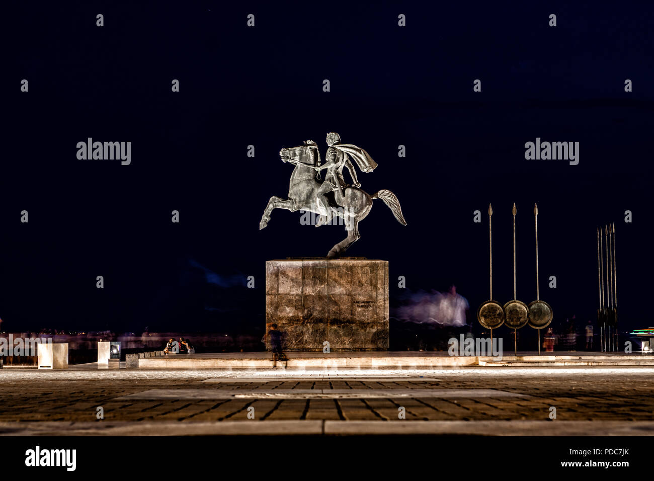 Thessaloniki by night, greece Stock Photo