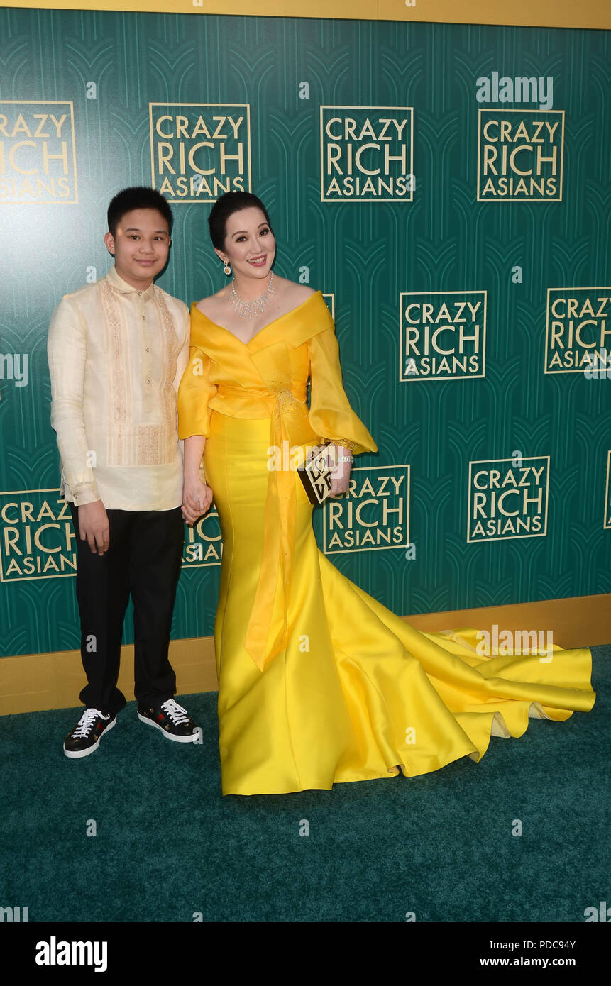 Hollywood, Ca. 7th Aug, 2018. Kris Aquino at the premiere of Crazy Rich
