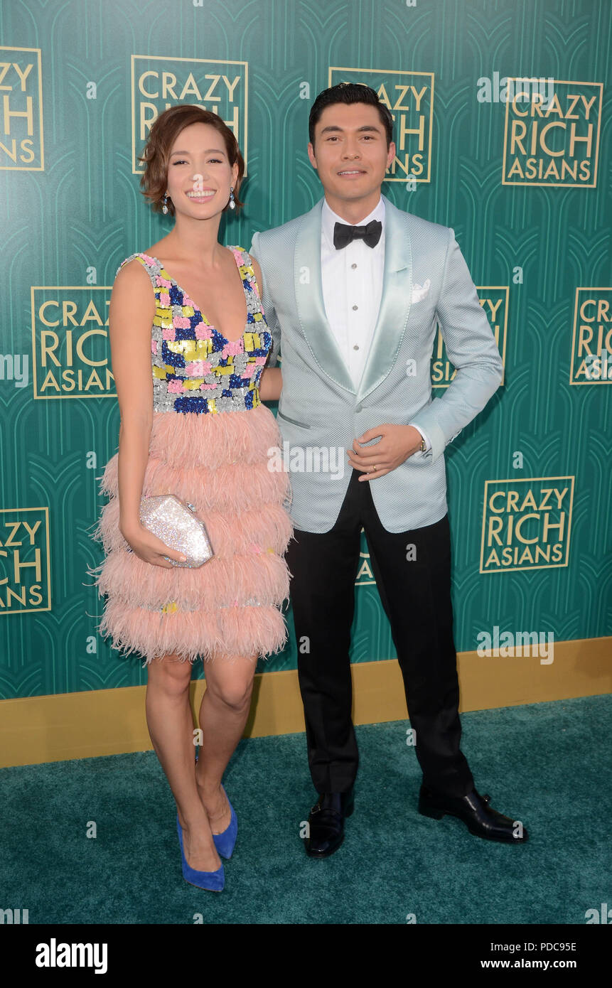 Hollywood, Ca. 7th Aug, 2018. Liv Lo and Henry Golding at the premiere