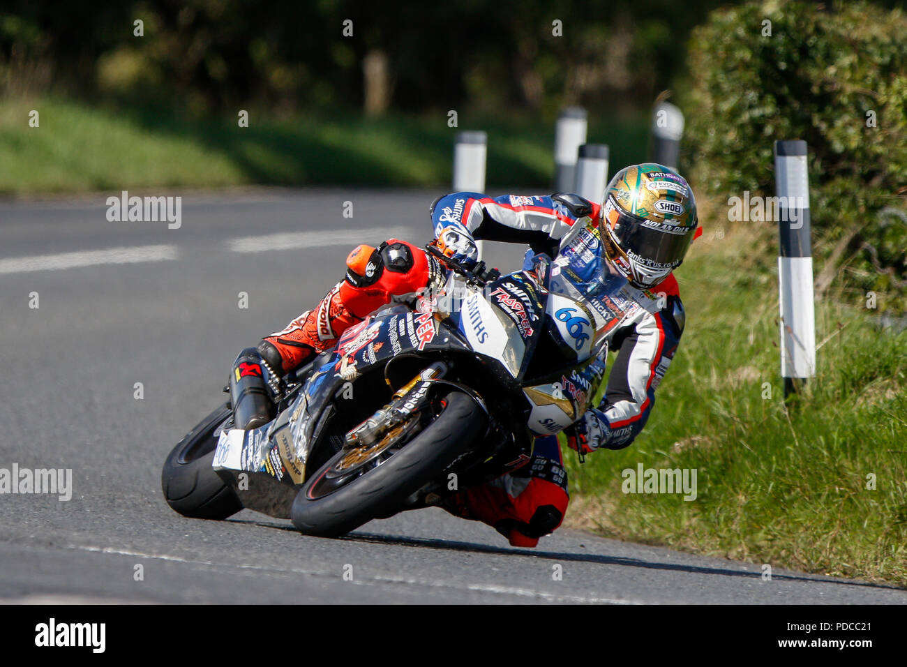 Dundrod Circuit, Lisburn, Northern Ireland. 8th Aug, 2018. MCE Ulster Grand Prix practice day; Peter Hickman (ENG) was 3rd fastest during the SuperSport qualifying Credit: Action Plus Sports/Alamy Live News Stock Photo