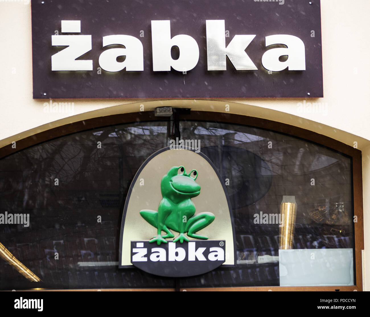 Krakow, Poland. 20th Mar, 2018. Zabka supermarket logo. Credit: Igor  Golovniov/SOPA Images/ZUMA Wire/Alamy Live News Stock Photo - Alamy