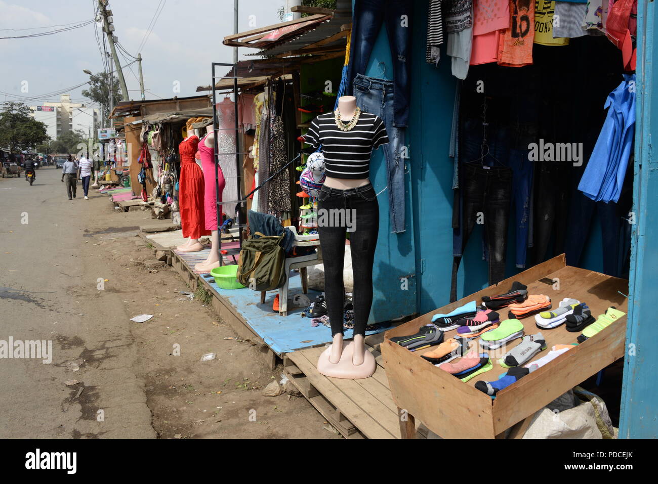 Nairobi, Kenya. 08th Aug, 2018. The Toi Market, one of the largest