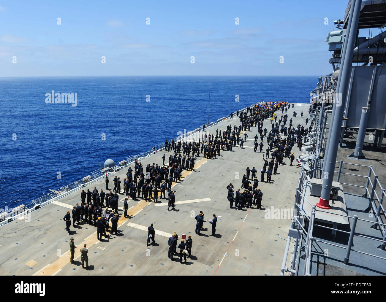 180804NUG095221 PACIFIC OCEAN (Aug. 4, 2018) Sailors aboard