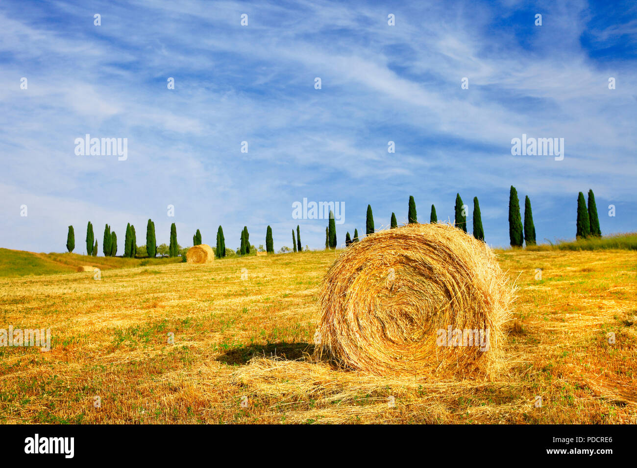 Impressive Landscape of Tuscany,panoramic view,Italy. Stock Photo