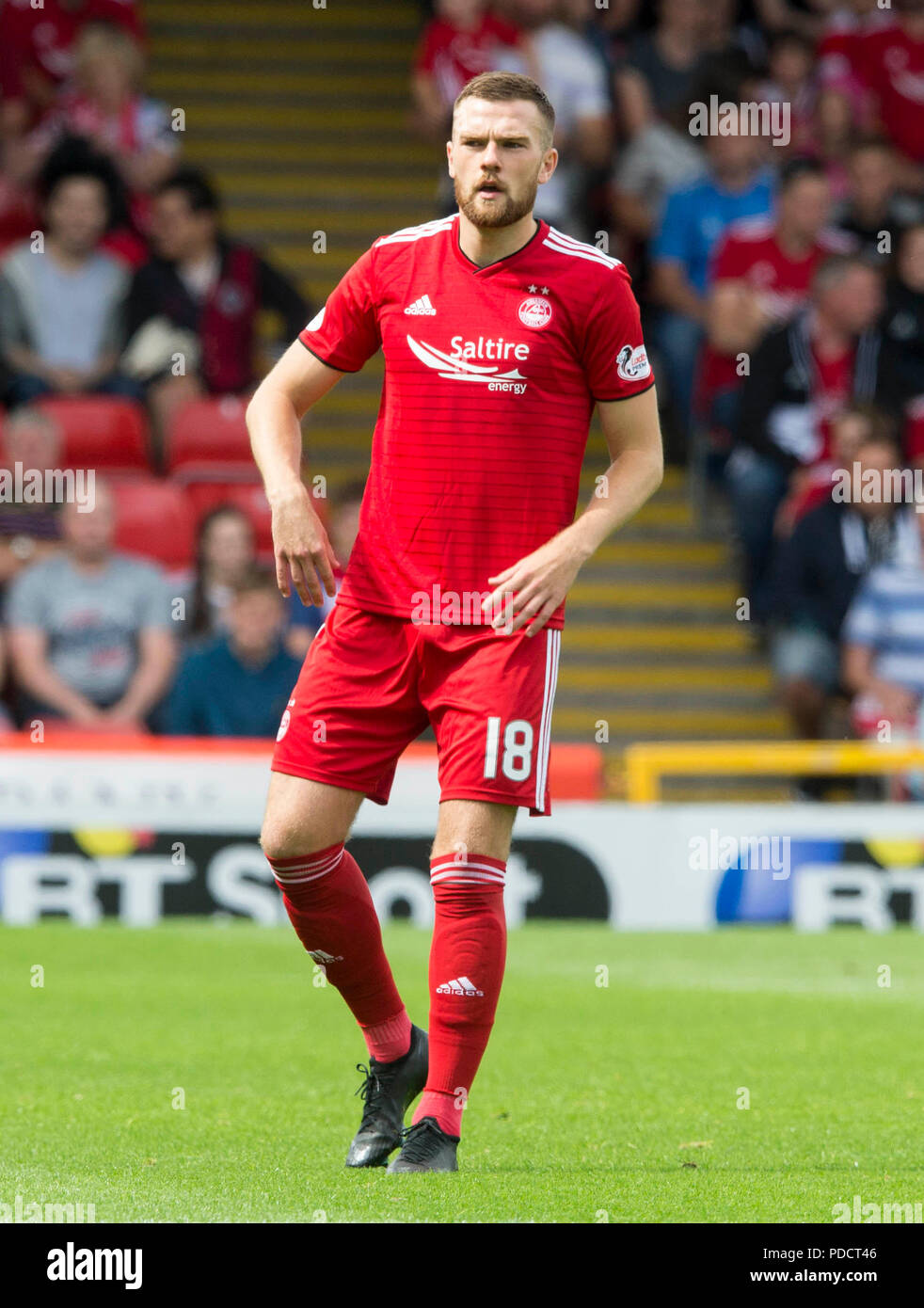 Aberdeen Michael Devlin during the Scottish Ladbrokes Premiership match at Pittodrie Stadium, Aberdeen. Stock Photo