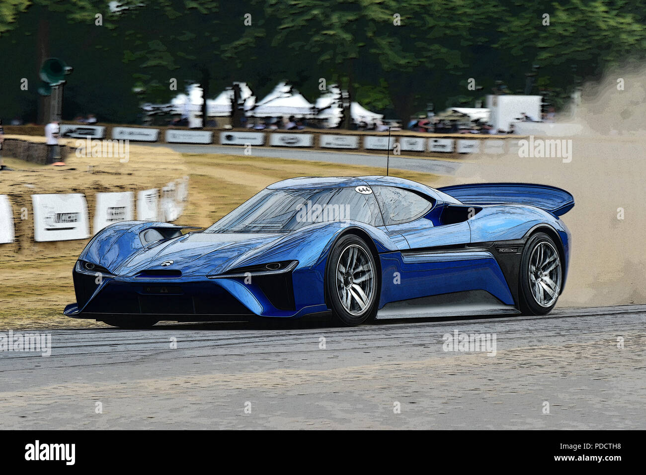 Peter Dumbreck, NIO EP9, Michelin Supercar Run, First Glance, Festival of Speed - The Silver Jubilee, Goodwood Festival of Speed, 2018,  Motorsports,  Stock Photo