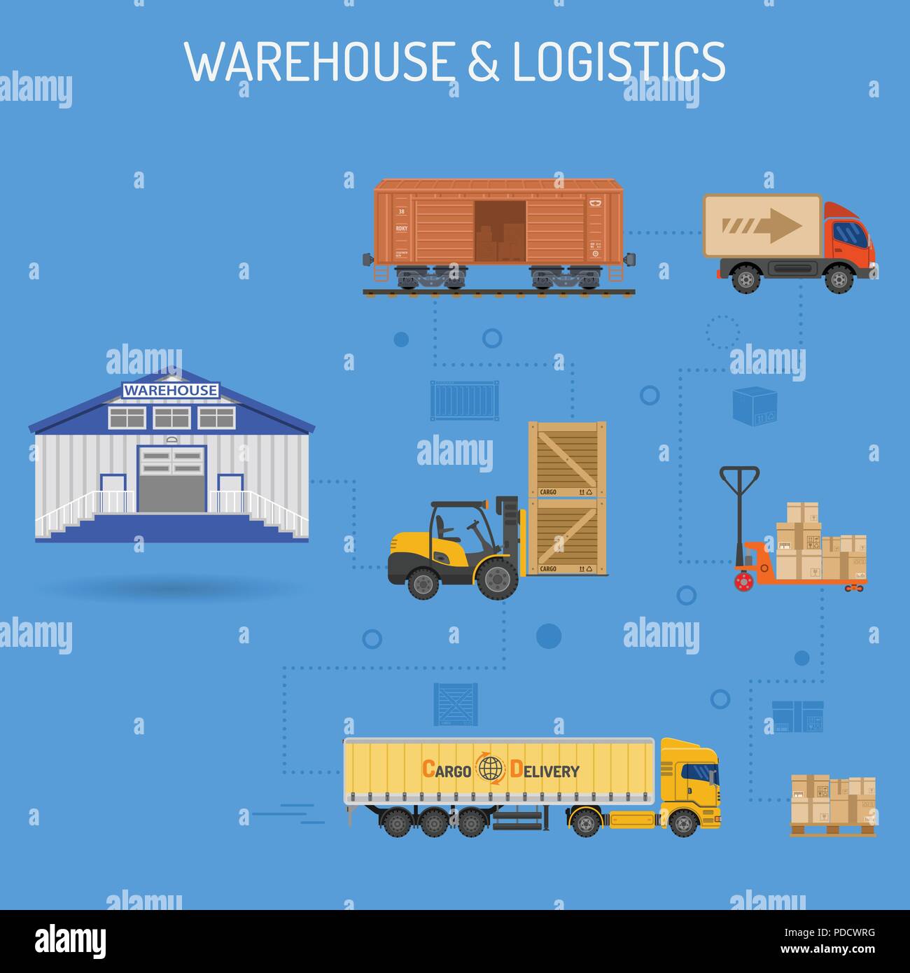 Logistics warehouse Stock Vector Images Alamy