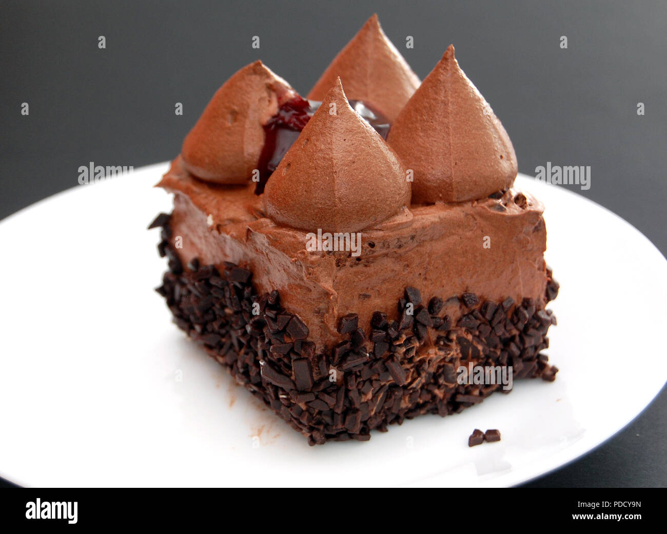 chocolate cake with dome shaped cocoa decoration,image Stock Photo - Alamy