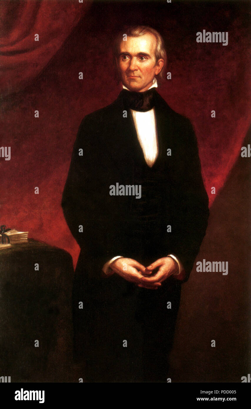 James K. Polk 1845, Healy, George P. A., 1845. Stock Photo