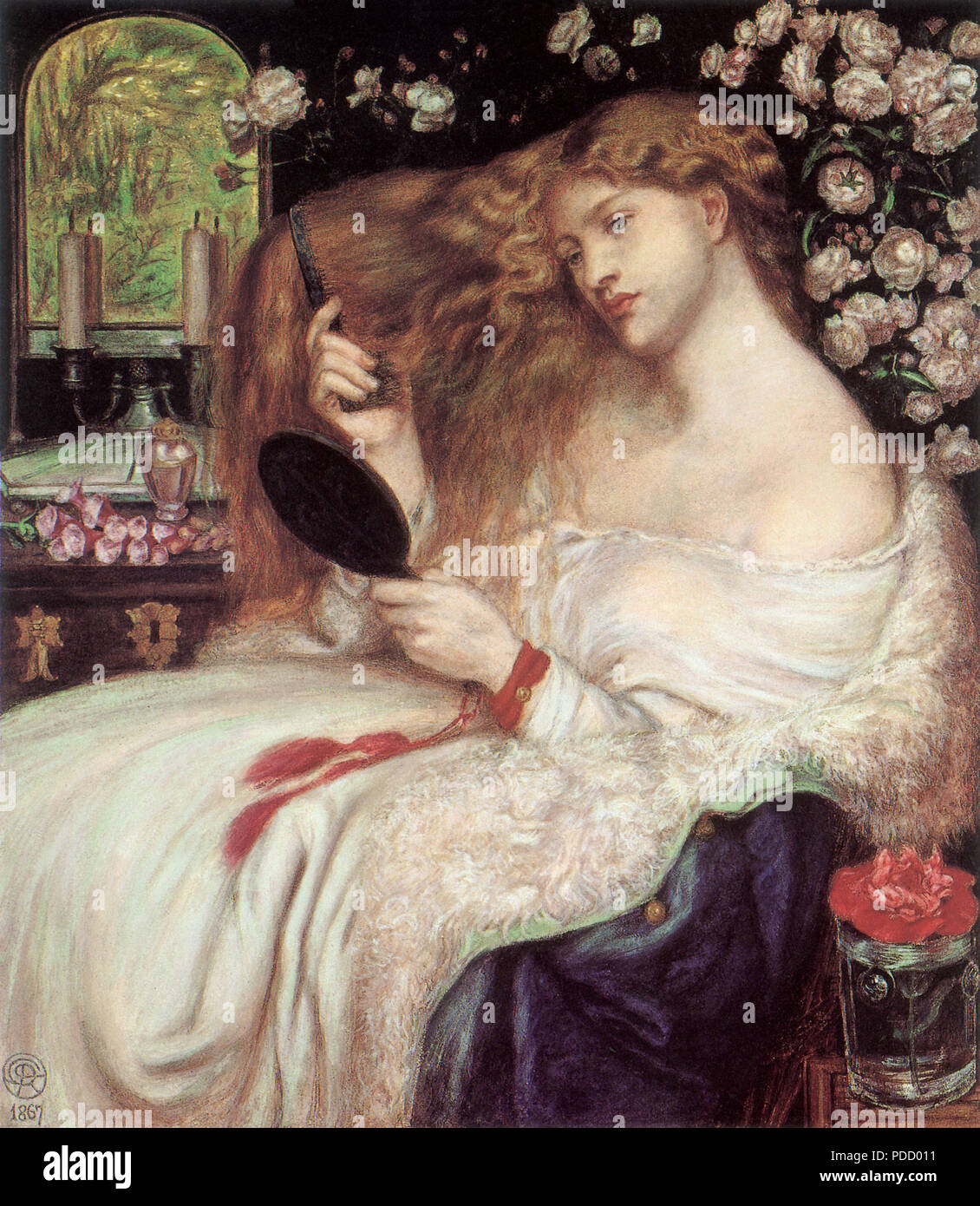 Lady Lilith, Rossetti, Gabriel Charles Dant, 1867. Stock Photo