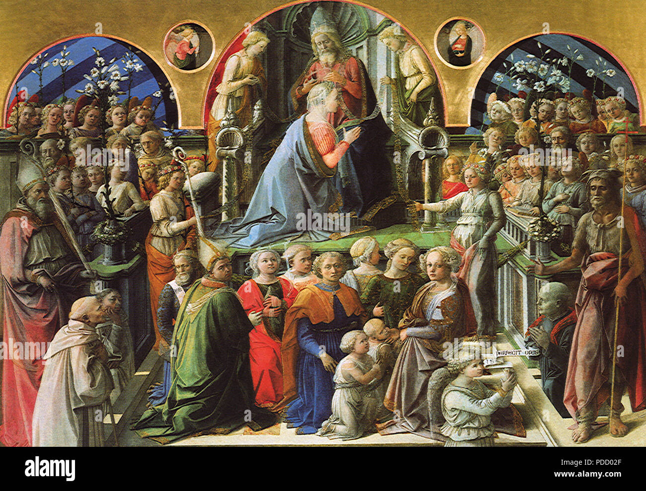 Coronation of Virgin, Lippi, Filippo, . Stock Photo