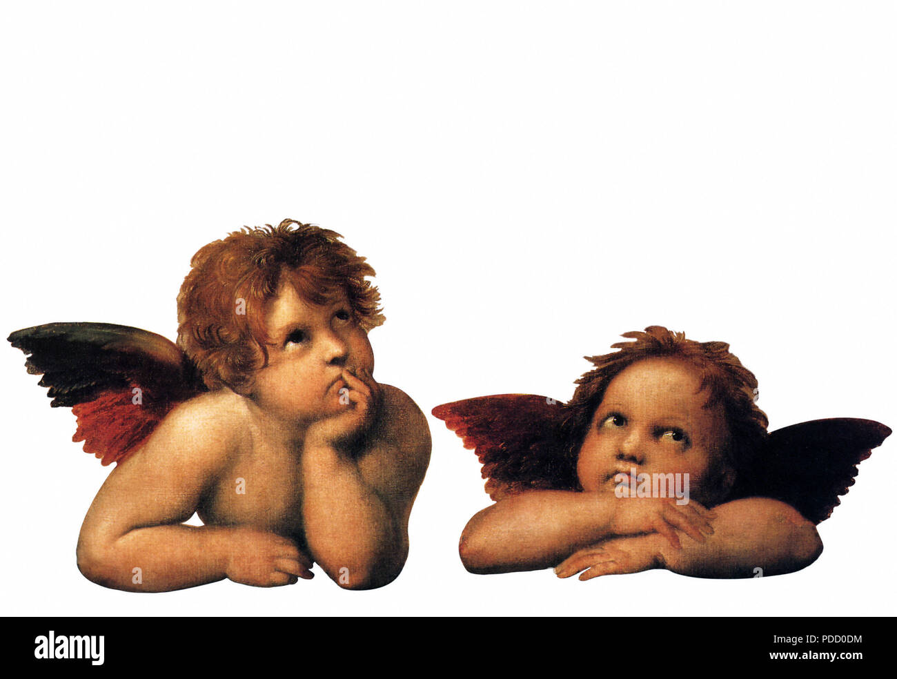 Cherubs from Sistine Madonna, Raphael, Raffaello S., . Stock Photo