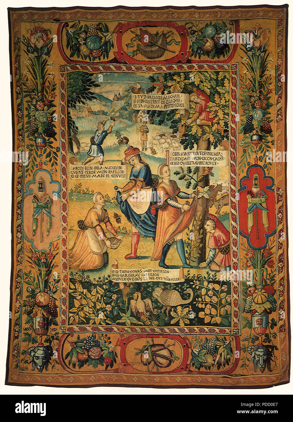 Loves of Gombaut and Mace:  Hunting Butterflies, Bruges, . Stock Photo