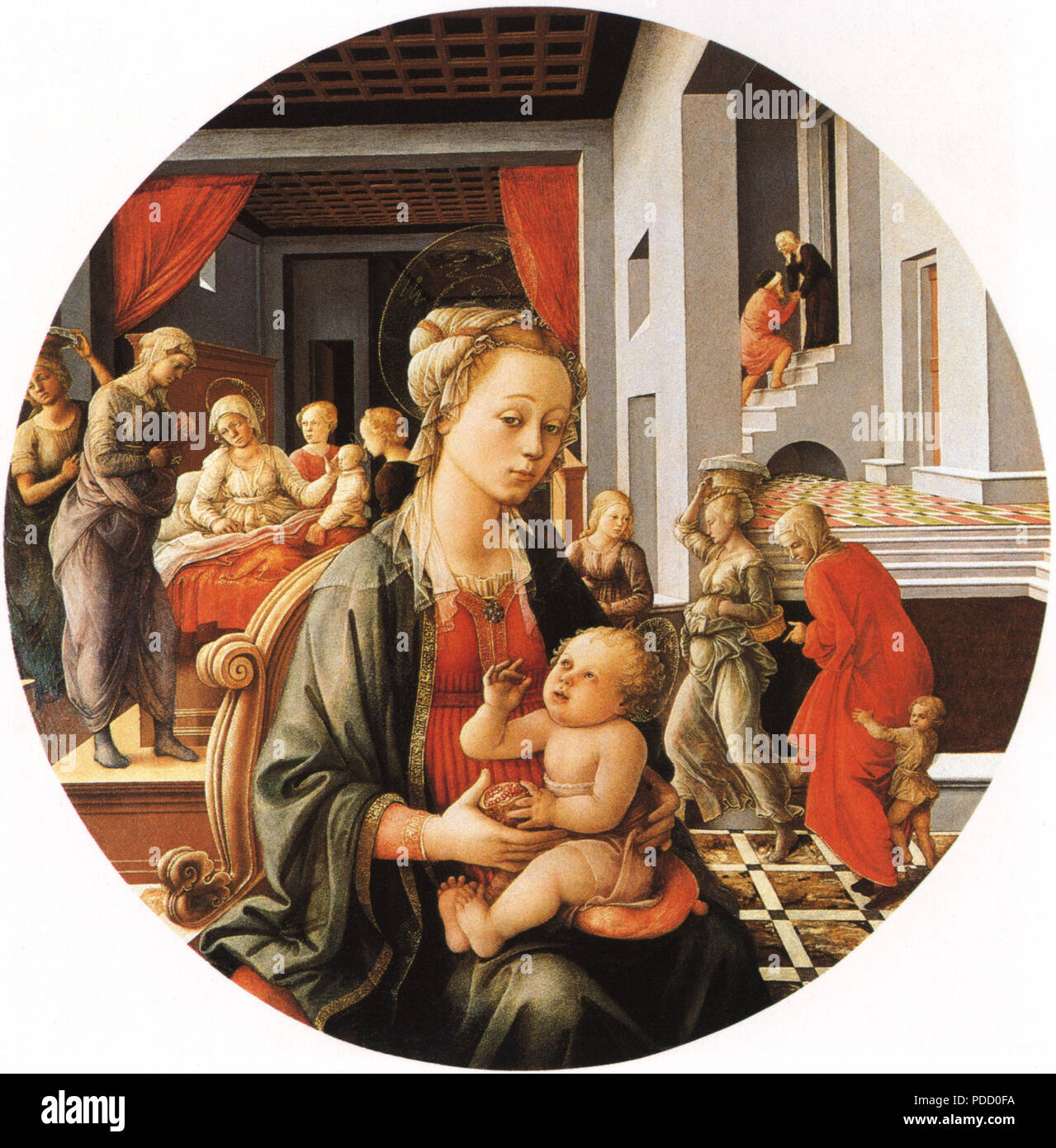 Madonna and Child, Lippi, Fra Filippo di Tomaso, . Stock Photo