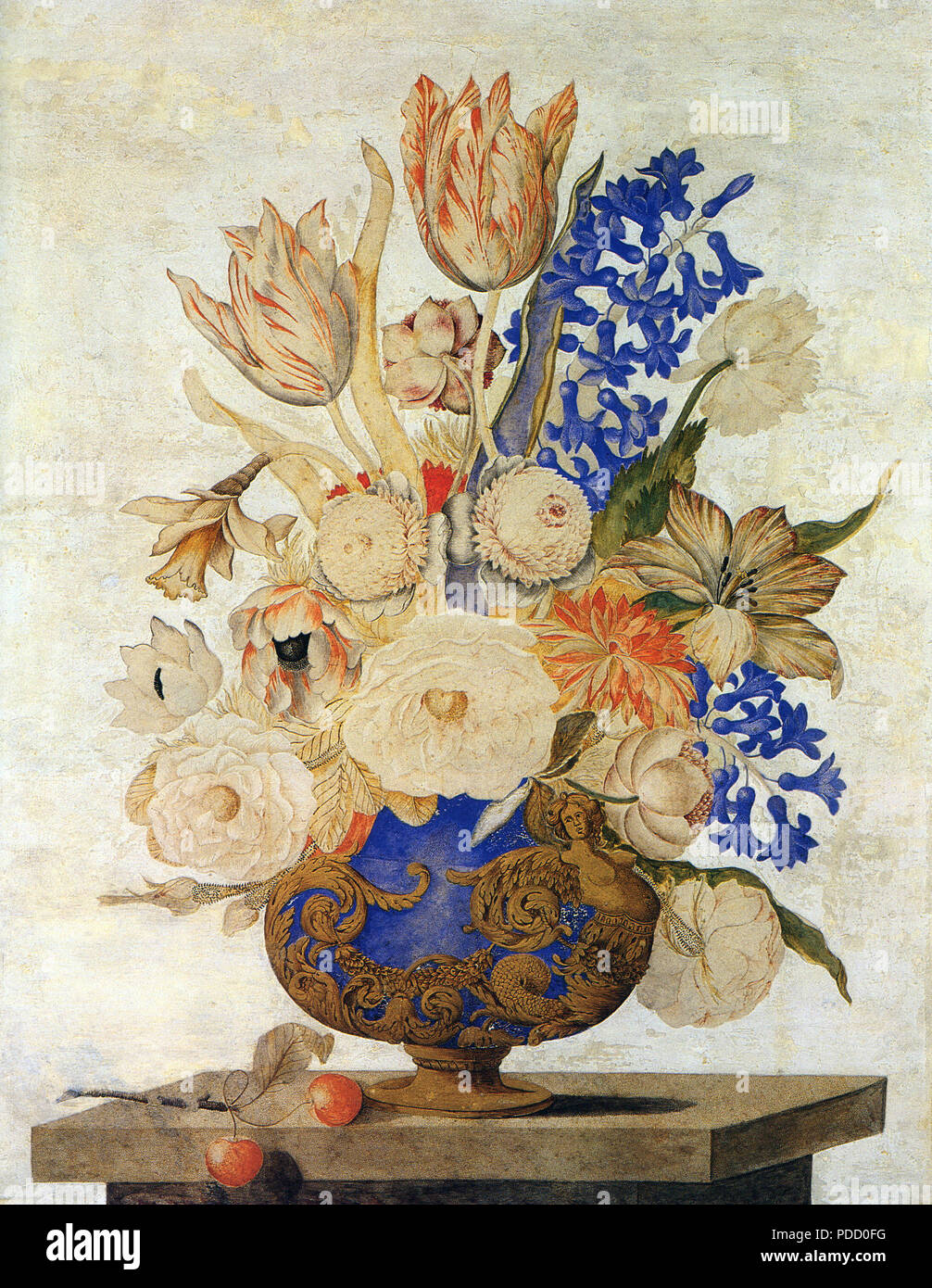 Gilded and Embossed Vase, Scacciati, Andrea, . Stock Photo