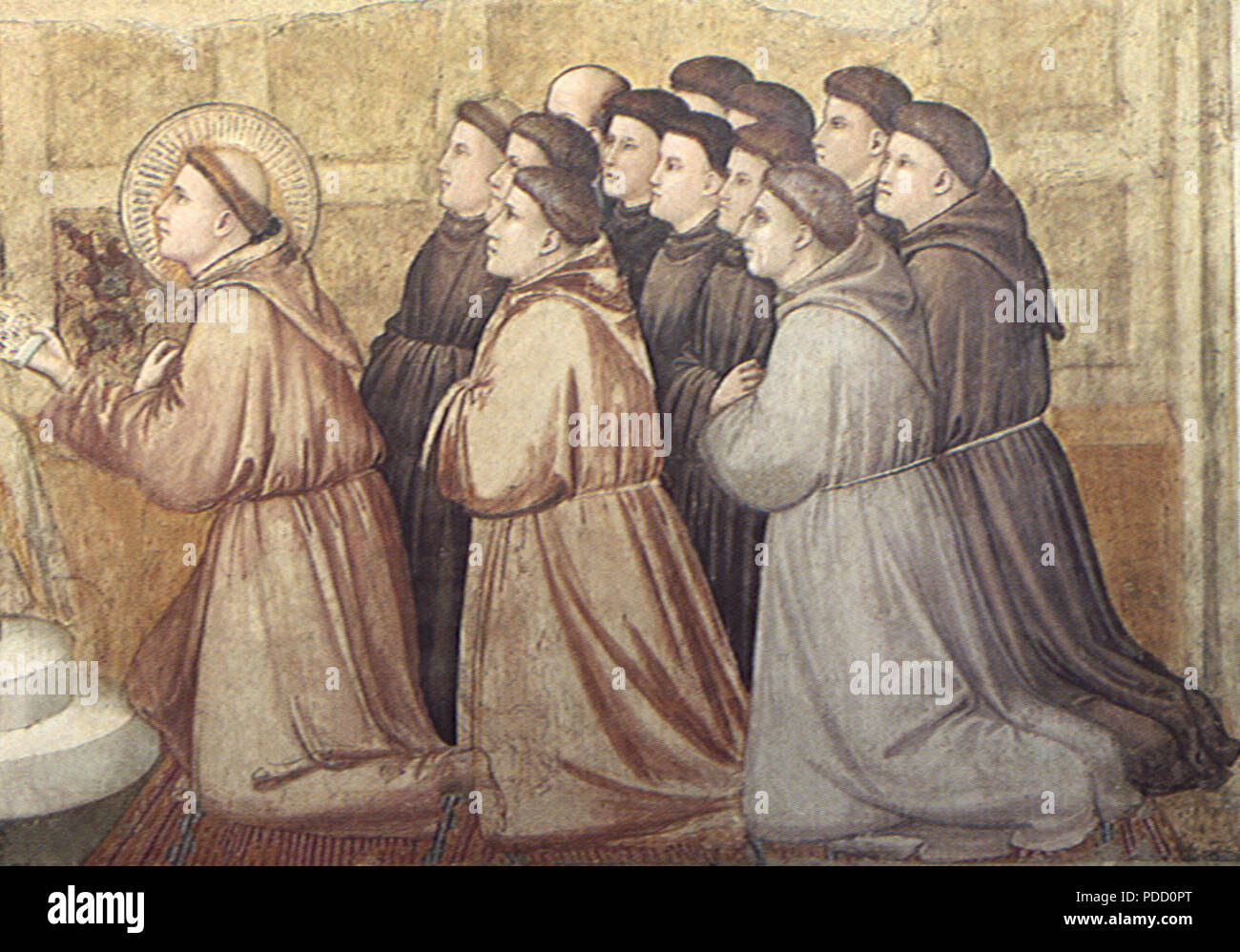 Franciscan Monks, Giotto, Ambrogio Bondone, . Stock Photo