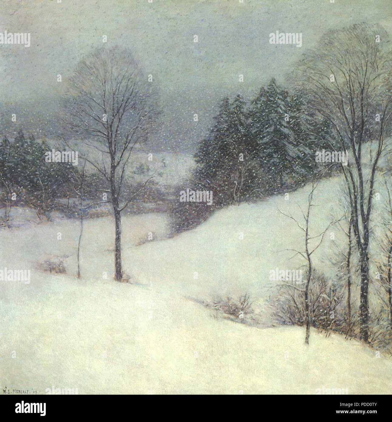 White Veil, Metcalf, Willard Leroy, 1909 Stock Photo - Alamy