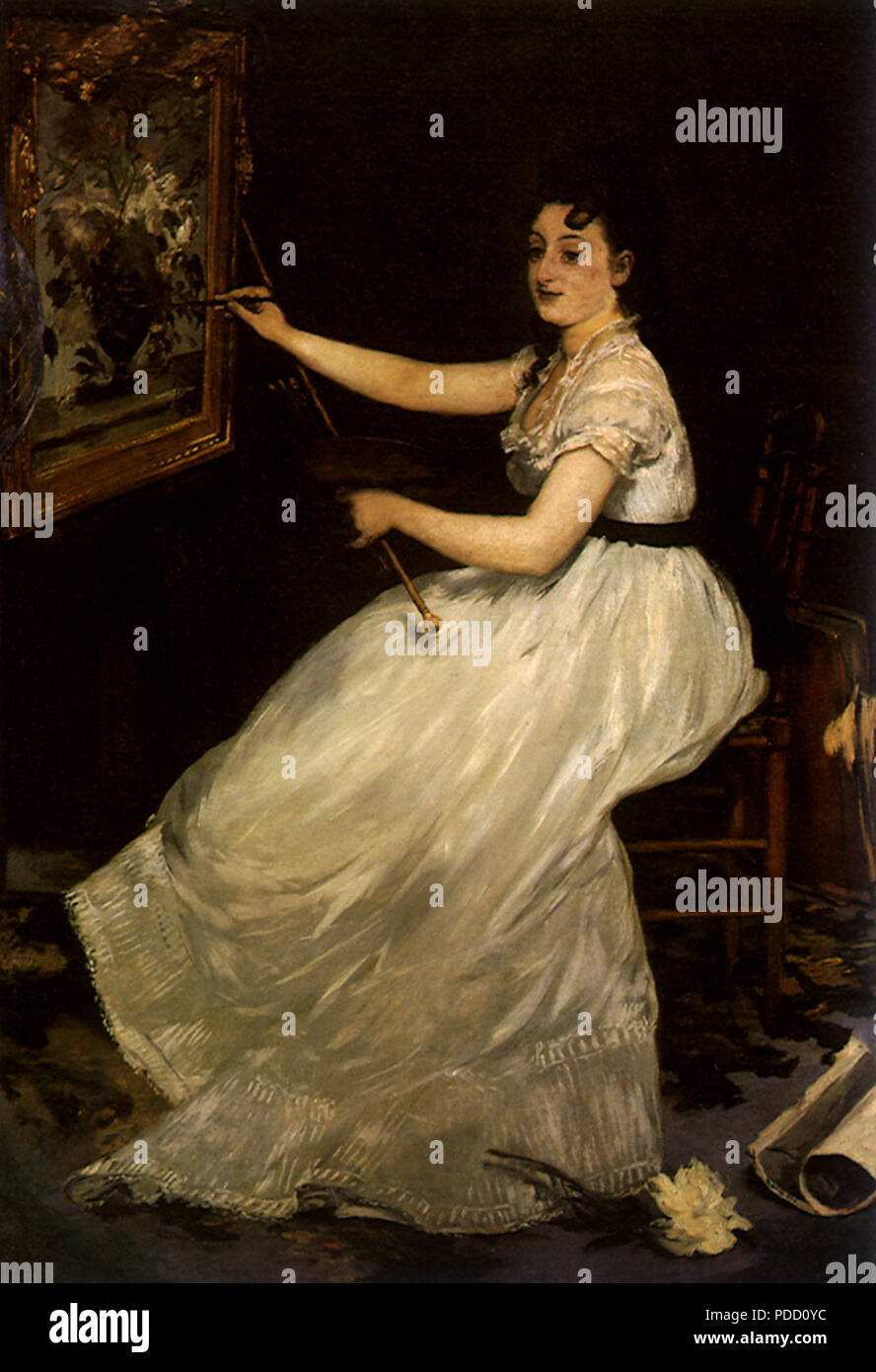 Portrait of Painter, Manet, Edouard, 1870. Stock Photo