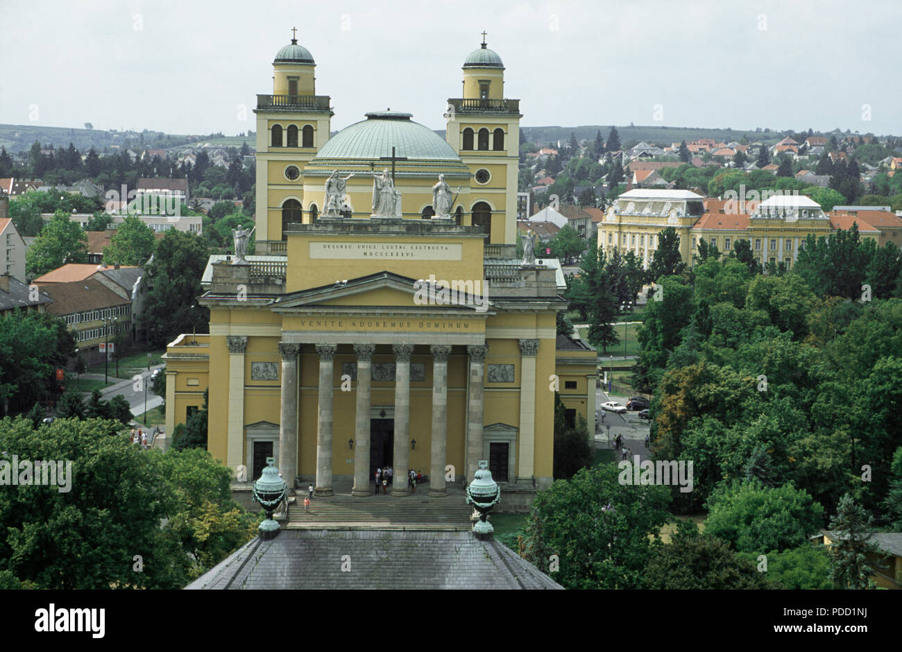 The Cathedral in Eger in Hungary Stock Photo