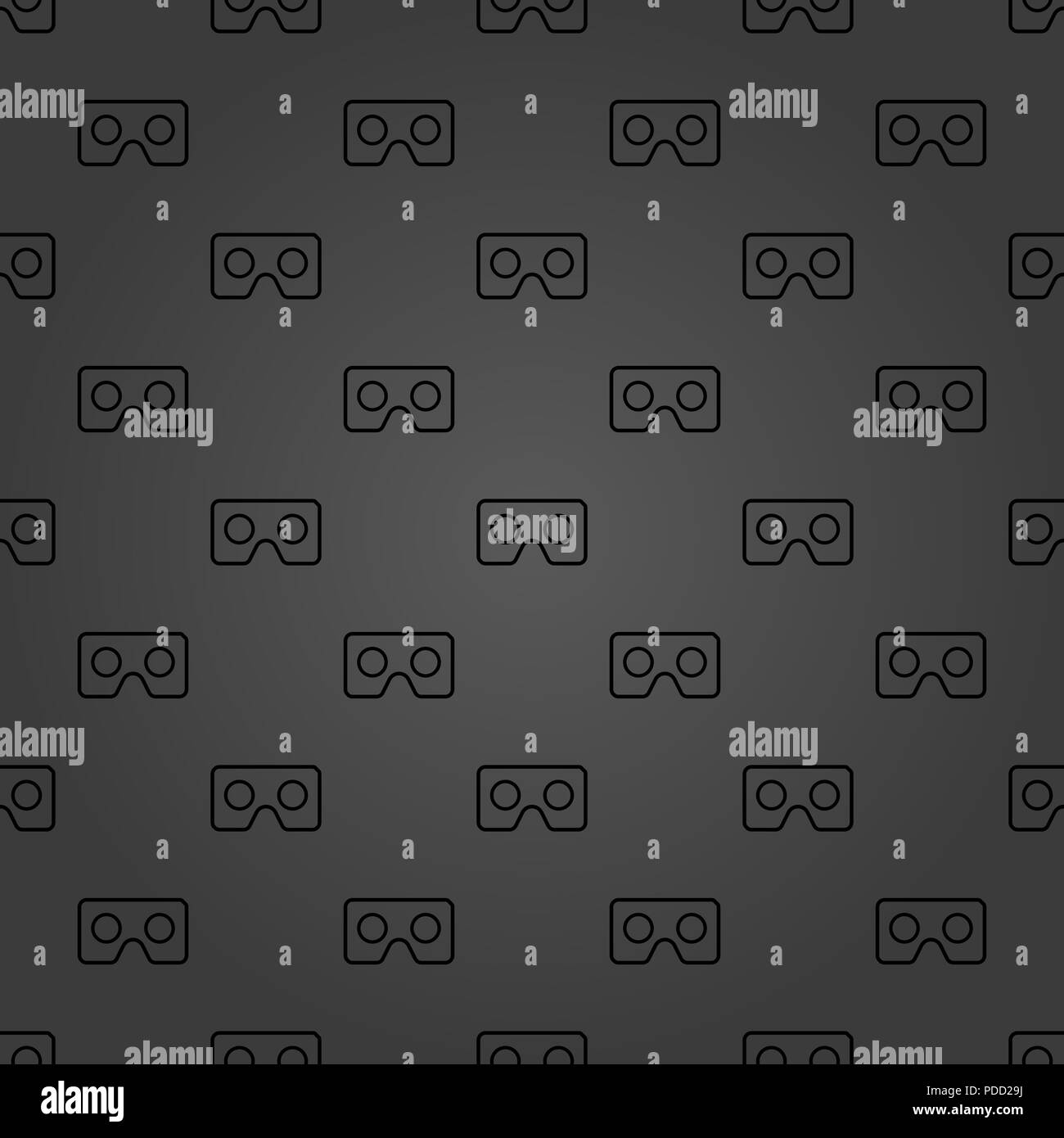 Seamless Pattern With VR Logos Stock Photo