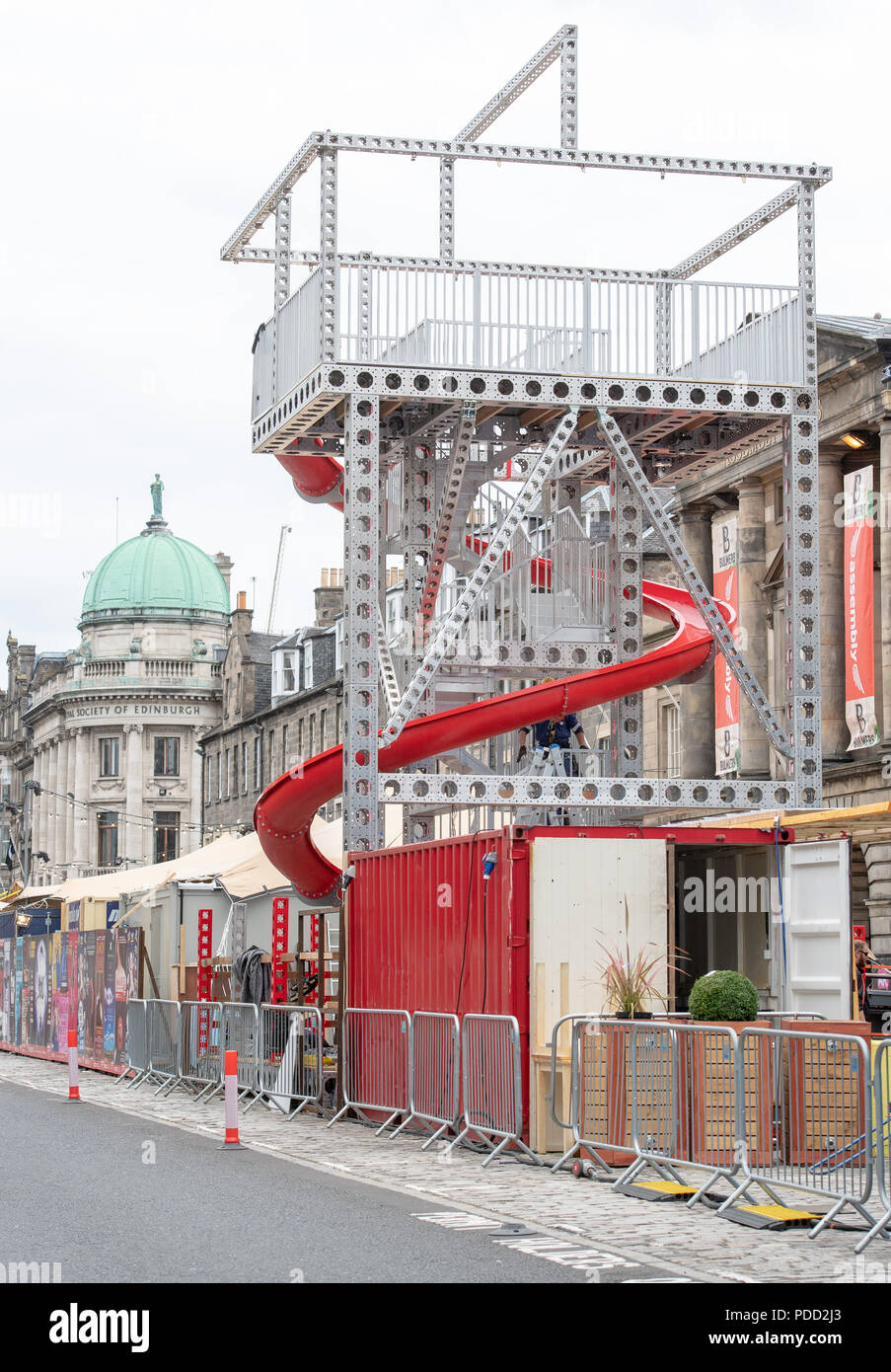 Street, Sip and Slide under construction Stock Photo Alamy