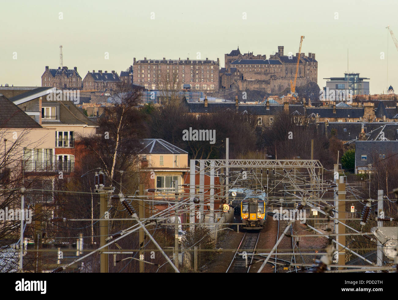 Scotrail, Trains, Train Station, Transport, Rail, Slateford, Edinburgh Stock Photo