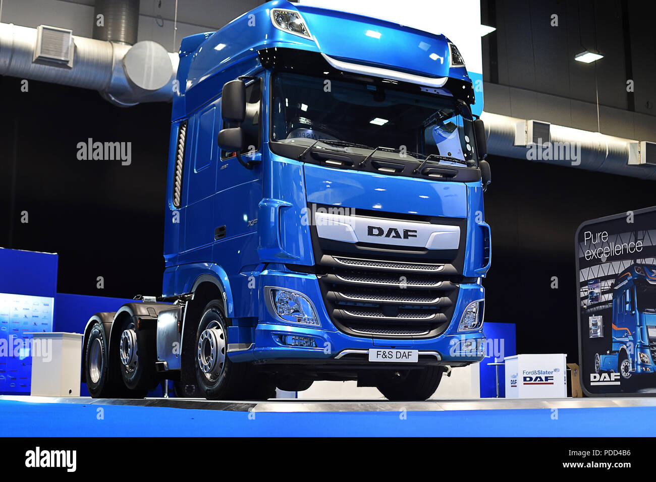 https://c8.alamy.com/comp/PDD4B6/daf-truck-on-display-at-the-commercial-vehicle-show-nec-PDD4B6.jpg