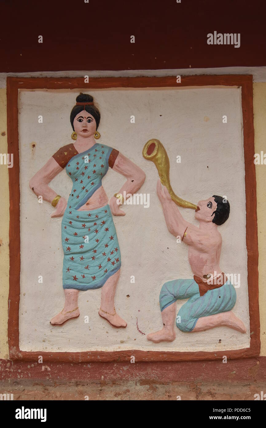 Tribal mural of Bonerpukurdanga - a Santali village at Bolpur, in the district Birbhum, West Bengal, India Stock Photo - Alamy Tribal mural of Bonerpukurdanga - a Santali village at Bolpur, in the district Birbhum, West Bengal, India Stock Photo - Alamy
