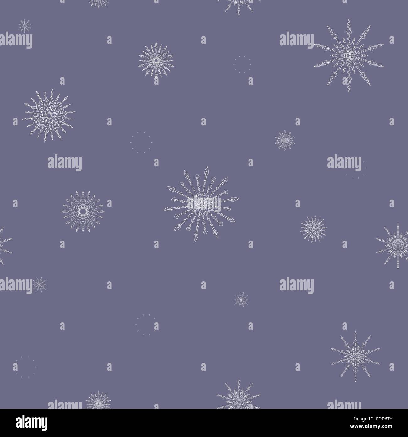 Snowflakes seamless pattern. Vector illustration Stock Vector Image ...