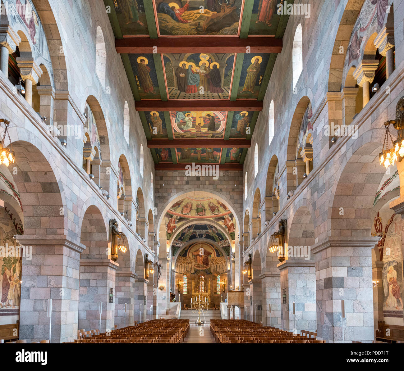 Interior of Viborg Cathedral, Viborg, Central Jutland, Denmark Stock Photo