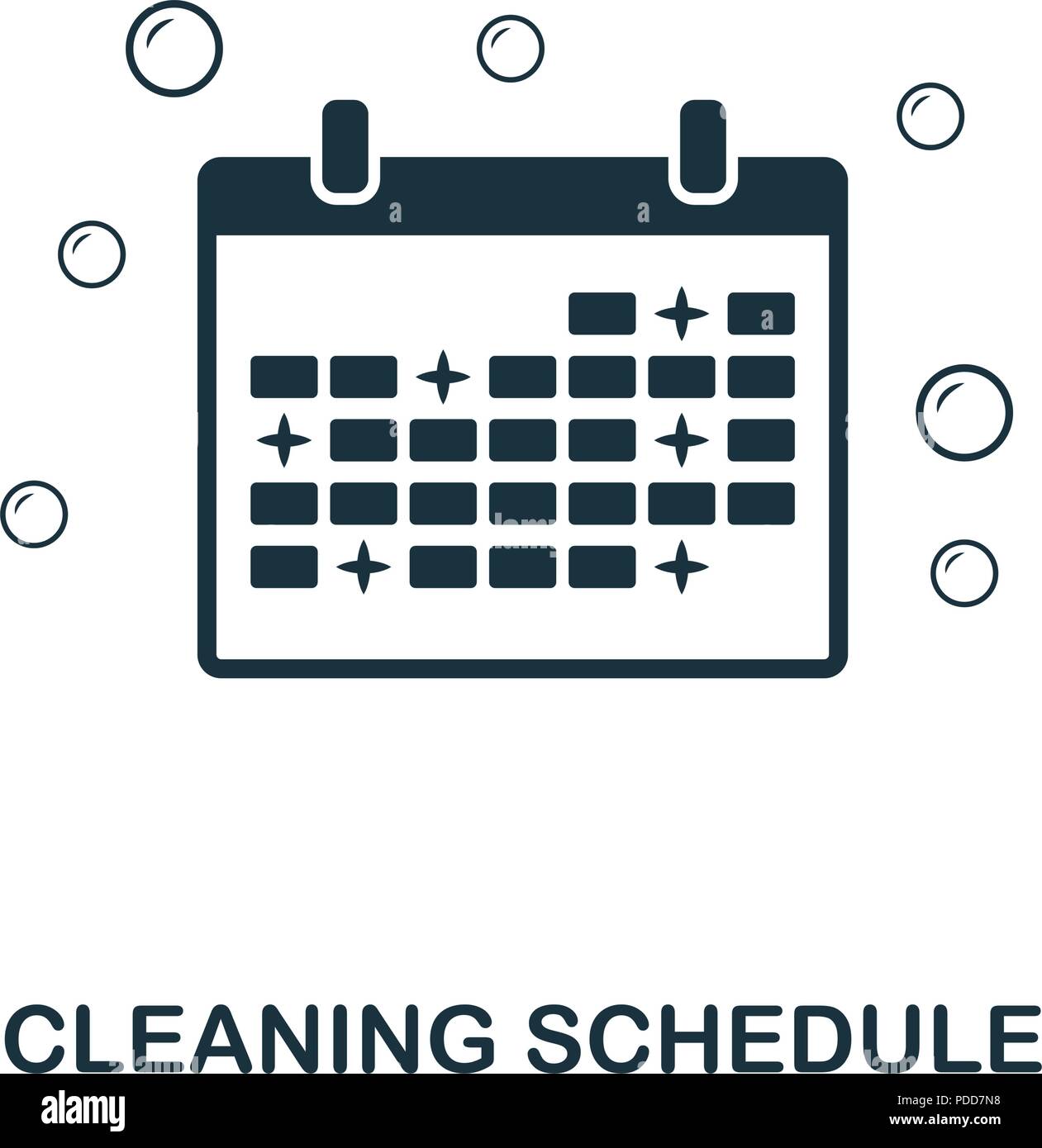 Cleaning Schedule creative icon. Simple element illustration. Cleaning ...