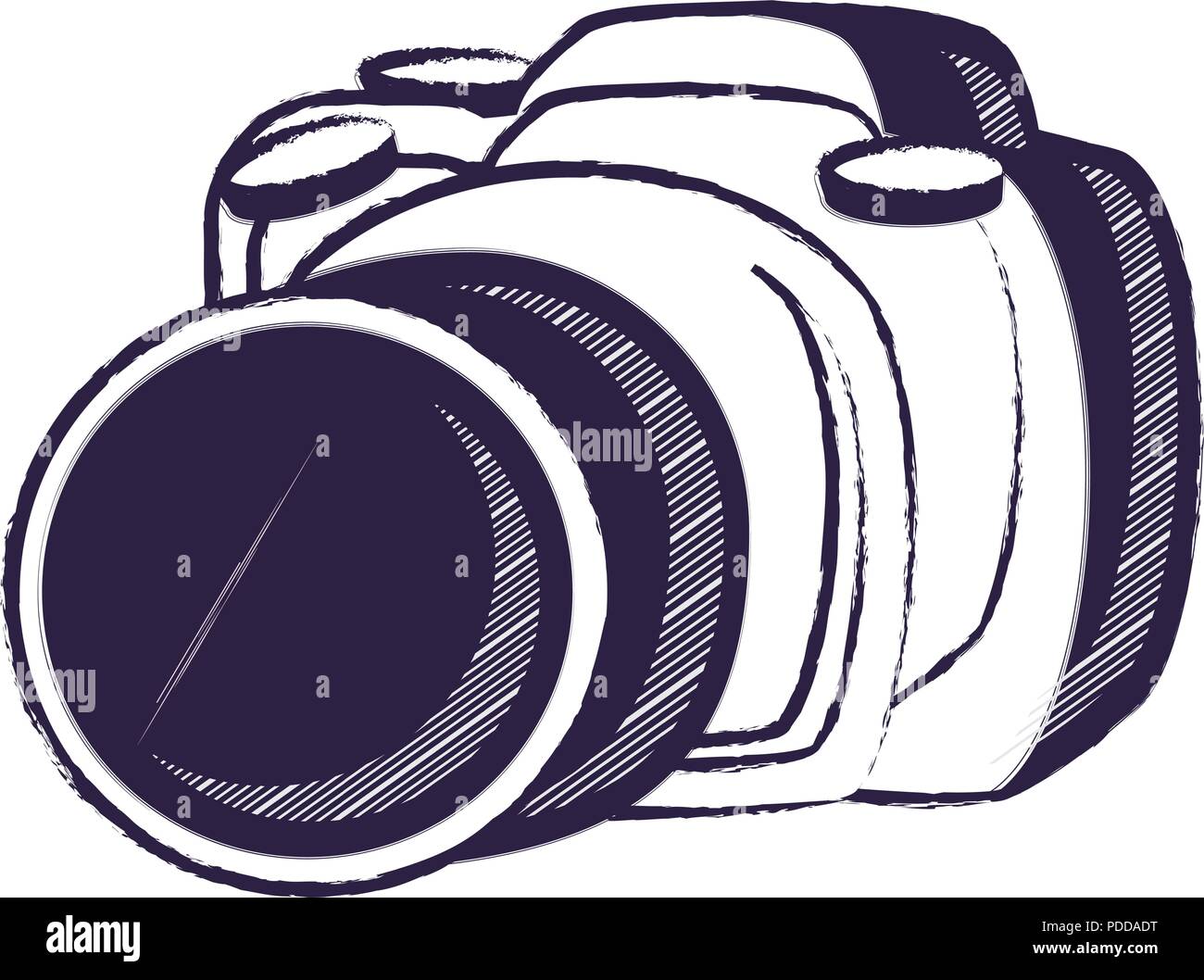 photographic camera icon over white background, vector illustration ...
