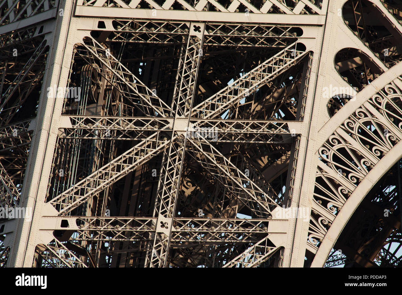 Eiffel tower structure close-up Stock Photo