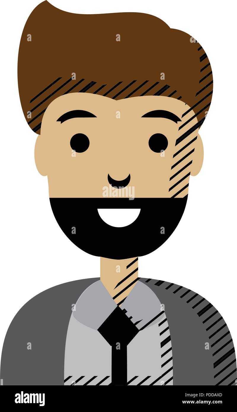 cartoon businessman icon over white background, vector illustration ...