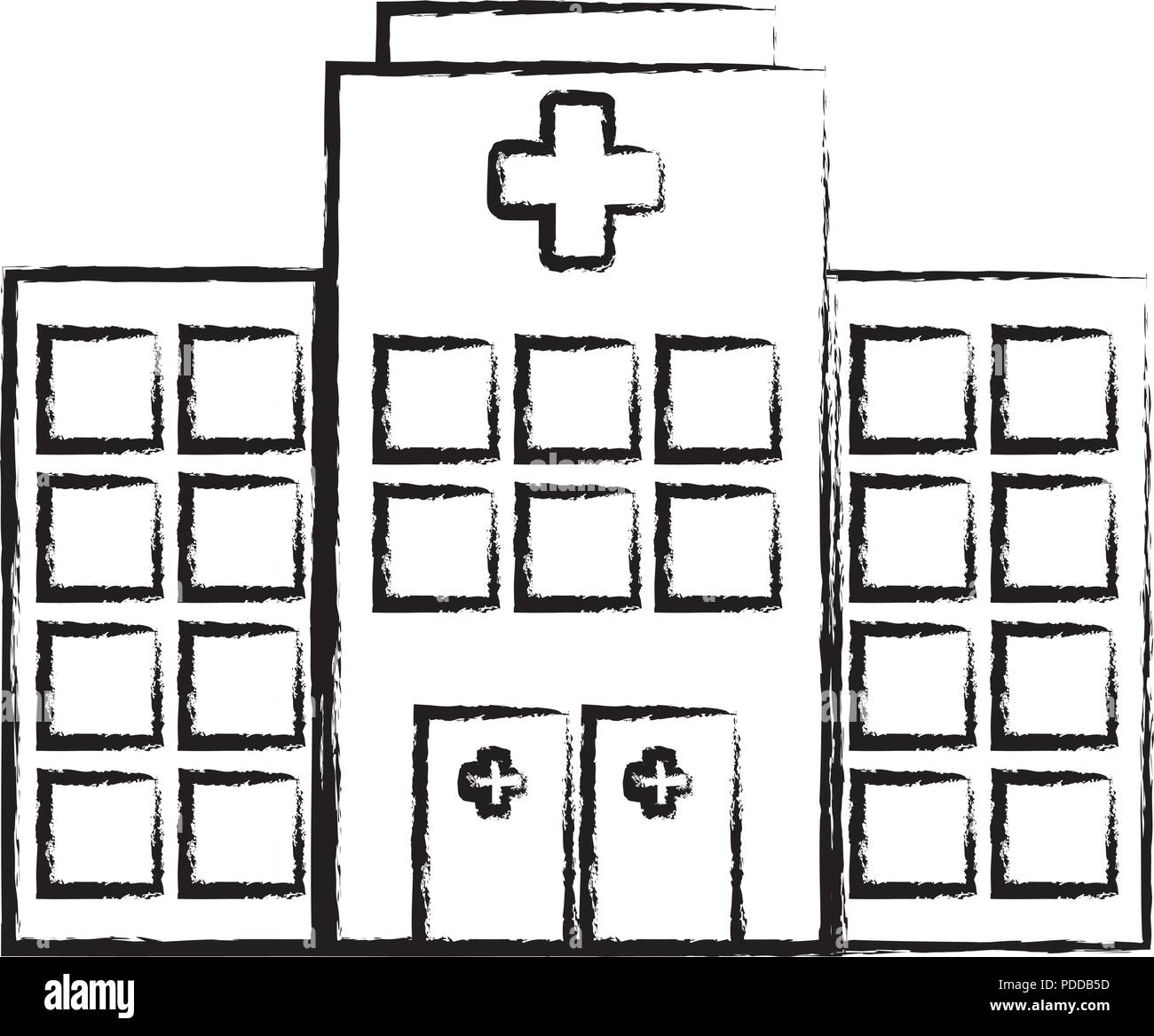hospital building icon over white background, vector illustration Stock ...